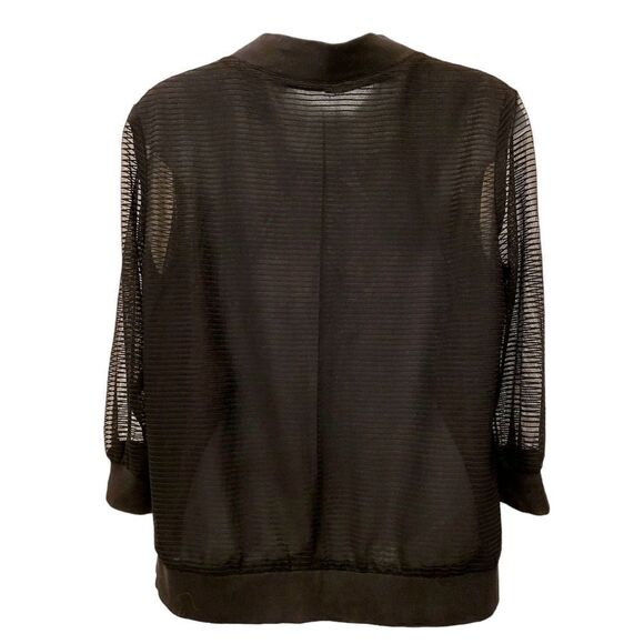 2/$20 Vintage Y2K Black Casual Zip Up Top Jacket Size: Small - Picture 6 of 7